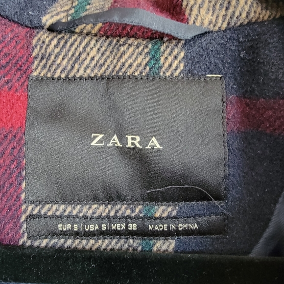 Zara Button Up Check Plaid Jacket - Picture 7 of 7
